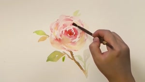 آموزش نقاشی گل سرخ با آبرنگ