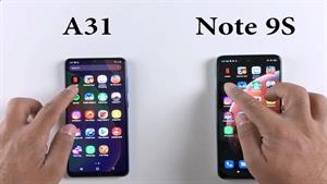 مقایسه سرعت گوشی SAMSUNG A31 و Xiaomi Redmi Note 9S