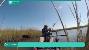 فیلم ماهیگیری با قلاب در رودخانه با قلاب و تور