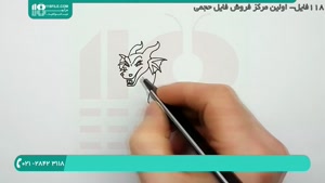 آموزش نقاشی اژدها به کودکان در خانه