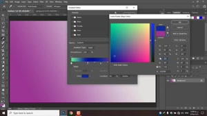 آموزش کار ابزار gradient tool یا طیف رنگی در فتوشاپ