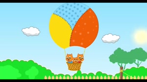 کارتون خانواده گربه با داستان سفر با بالون
