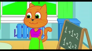 کارتون خانواده گربه با داستان شنا در یک هندوانه