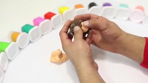 خمیر بازی - آموزش ساخت عروسک صورت کاجی با خمیر بازی