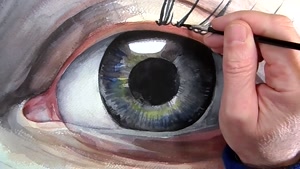 آموزش گام به گام نقاشی با آبرنگ کشیدن چشم