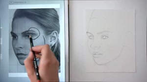 آموزش گام به گام طراحی چهره با مداد