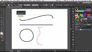 تبدیل منحنی به گوشه و برعکس در ‌Adobe Illustrator - درس 30