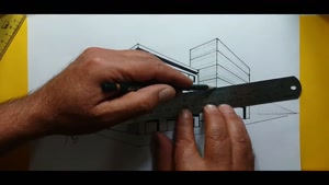 طراحی ساختمان در پرسپکتیو دو نقطه ای  (2)