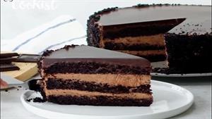 طرز تهیه کیک 3 لایه شکلاتی