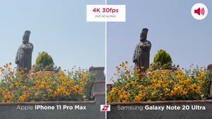 مقایسه فیلمبرداری گلکسی نوت ۲۰ اولترا با اپل آیفون 11 پرومکس