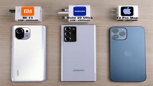تست باتری Xiaomi Mi11 و Note 20 Ultra و iPhone 12 Pro Max