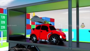 انیمیشن کودکانه ماشین های رنگی