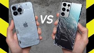 تست سقوط آزاد گوشی iPhone 13 و Galaxy S21 Ultra