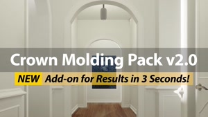 دانلود پلاگین Crown Molding Pack v2.0 برای بلندر