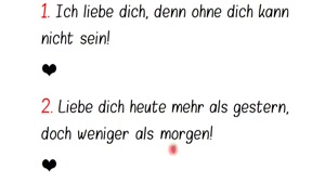 جملات کوتاه عاشقانه آلمانی سینا