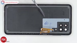 کالبدشکافی و آموزش تعویض باتری Samsung Galaxy A12 - فونی شاپ