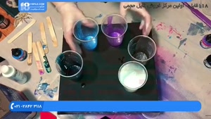 استفاده از رزین اپوکسی در نقاشی آبستره 