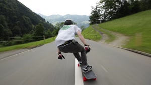 اسکیت برد سواری هیجان انگیز در سوئیس