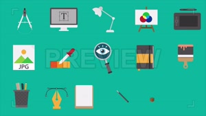 دانلود مجموعه آیکون ابزار طراحی موشن گرافیک Design Icons Pac