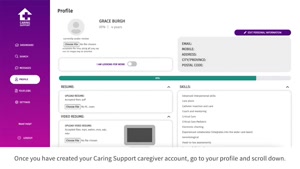 FREE caregiver account at caringsupport