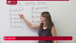 آموزش حرفه ای زبان انگلیسی - IELTS Top 10 Spelling Mistakes