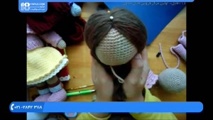 آموزش عروسک بافی _ بافت کلاه گیس برای عروسک 