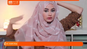 آموزش بستن شال و روسری - سبک حجاب3