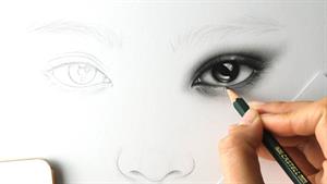 آموزش کشیدن صورت و چشم 
