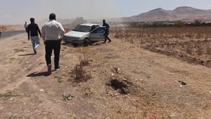 بی احتیاتی یک راننده در جاده روستای ینگیجه شهر ستان بوکان