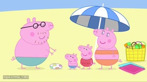 peppa at the beach