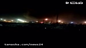 حادثه و آتش سوزی در پتروشیمی آبادان 