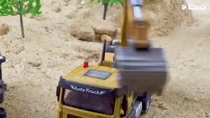 برنامه کودک ماشین ها درگیری ماشین دفع زباله و لودر با بیل مکانیکی