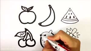 آموزش نقاشی میوه ها برای کودکان