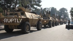 اخبار افغانستان | رژه نظامی نیروهای طالبان با تجهیزات ارتش آمریکا در هرات