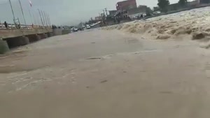 حوادث جوی : سیل شدید رودخانه سورگاه قلعه گنج