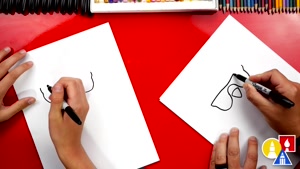 آموزش نقاشی به کودکان - پنگوئن تابستانی با رنگ آمیزی