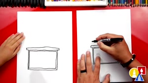 آموزش نقاشی به کودکان - استند هات داگ فروشی 