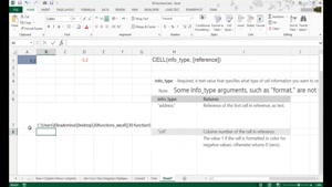 آموزش Excel.Functions_CELL.INFO | آموزش ۷۰ تابع پر کاربرد