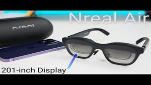 جعبه گشایی و نمای کلی Nreal Air نمایشگر 201 اینچی برای آیفون