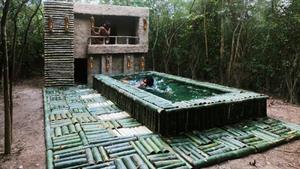 ساخت خانه ویلایی خارق العاده بامبو