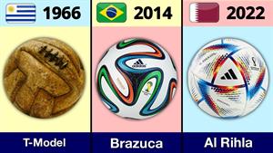تکامل توپ جام جهانی فیفا 1930 - 2022.