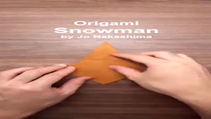 آموزش اوریگامی - آدم برفی