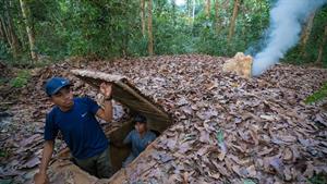 ساخت مخفی ترین تونل زیرزمینی در جنگل