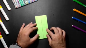اوریگامی اسپینر کاغذی سبز