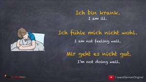 آموزش زبان آلمانی |درس 43 | مریض بودن