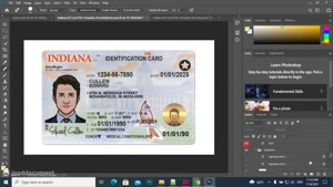 INDIANA DRIVER LICENSE PSD TEMPLATE NEW