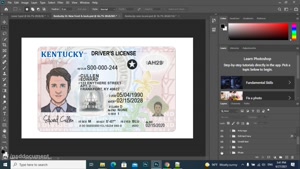 KENTUCKY DRIVER LICENSE PSD TEMPLATE