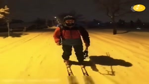 کلیپ اسکی بازی در کوچه های ترکیه