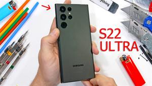 بررسی و تست مقاومت گوشی Galaxy S22 Ultra