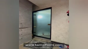 پارتیشن شیشه ای حمام با طرح مات توسط کامادر 